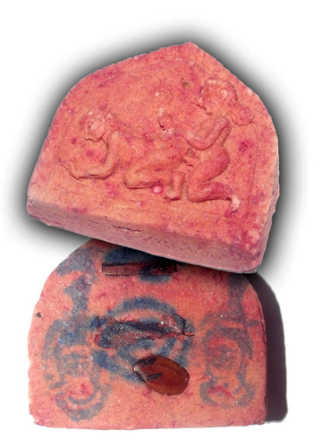 Choo Chok Khor Dai &#39;Ongk Kroo Pised&#39; - 99 Ghost Red Prai Powders + Ban Neng Bone + Dancing Deva Gem + Takrut - Gambling and Love Charm - Ruesi Masia 2554 BE