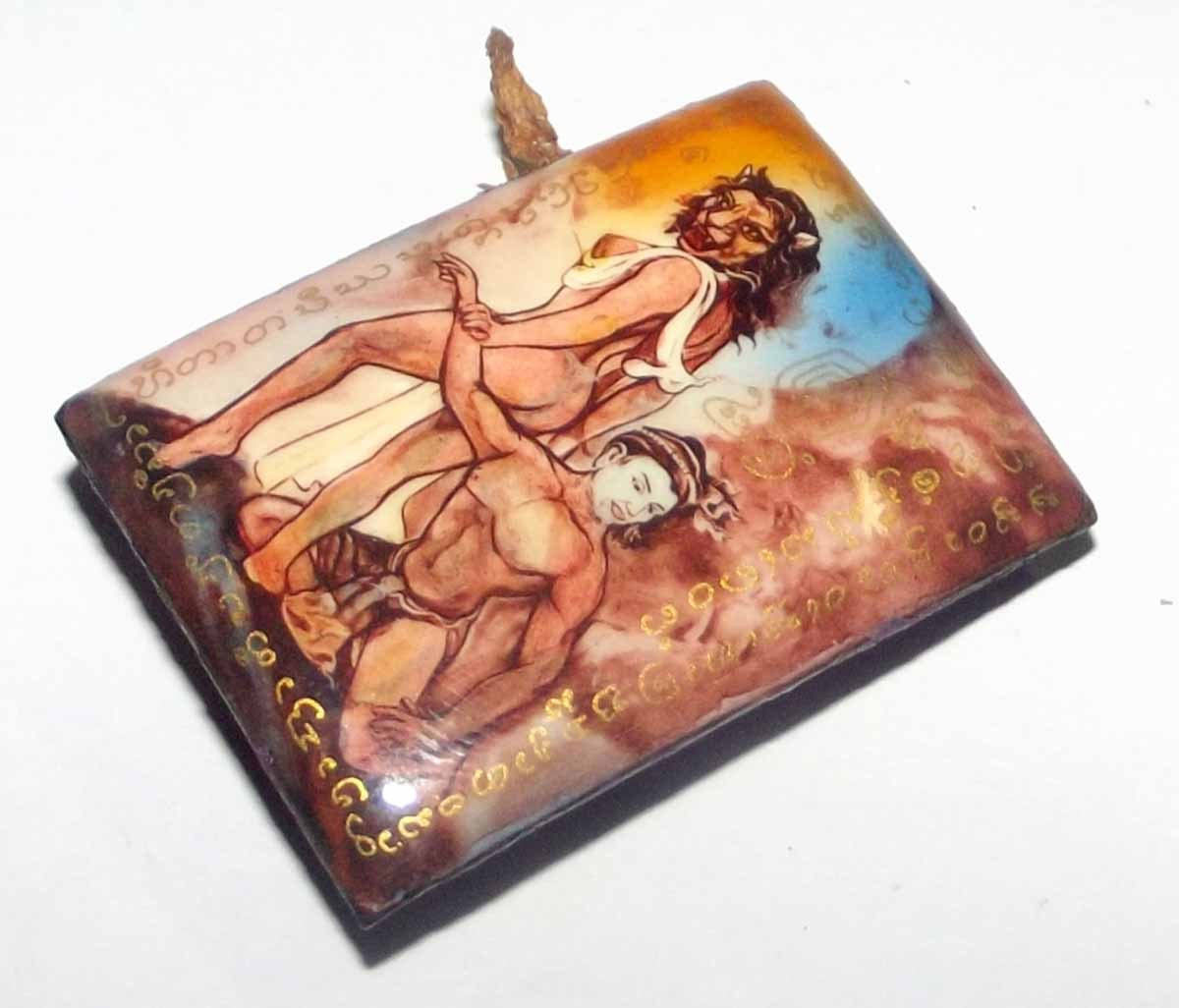 Locket Suea Phu Chay (Lady Tiger Maneater) Pim B 'Bucha Kroo 2555' - Sacred Powders, Takrut, Look Namo, Holy Wood, Takrut and Dork Tong Herb - Pra Ajarn Oe Putto Raksa