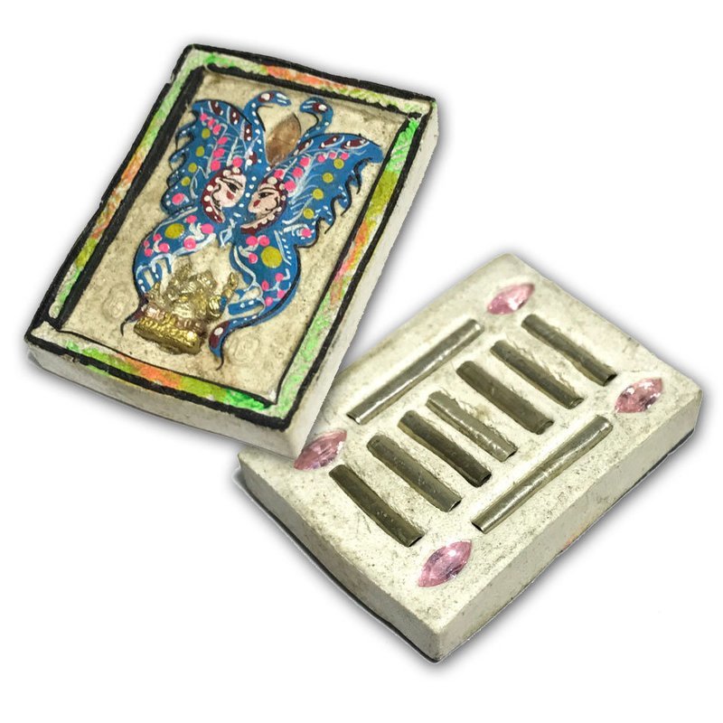 ​Taep Jamlaeng Pim Lek Run Pised 2554 BE Extreme Limited Butterfly King Amulet only 30 Made Ganesha Statuette 5 Gems 9 Silver Takrut Kroo Ba Krissana