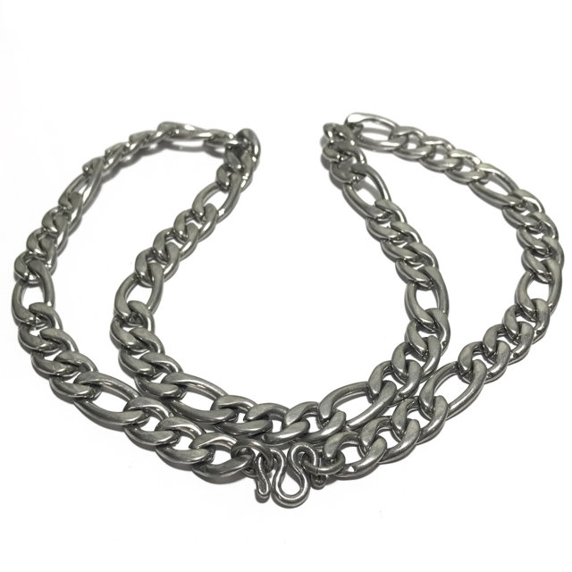 Stainless Steel Neck Chain for Amulets - Jumbo Gauge flat link 25 Inches long