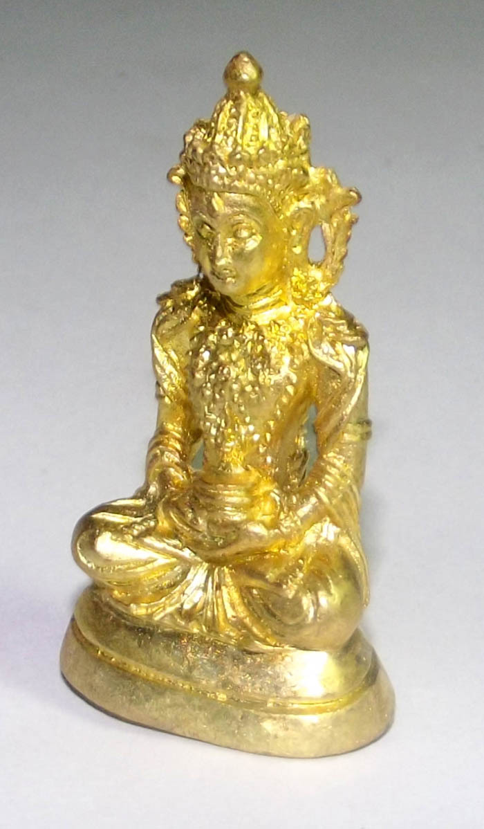 Pra Kring Tan Jai Jet Kampir - Nuea Tong Ma Lor (Sacred Brass, Puttakun Powders + Sacred Relic) - 'Sang Hor Chan Edition' 2555 BE - Kroo Ba Lerd Wat Tung Man Dtai