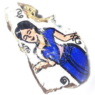 Chin Aathan Mae Nang Prai Dtua Kroo Khmer Ghost Bone 6 x 2 x 3 Cm Prai Powders Yae Hyae Wood Pha Sop 9 Gems- Ajarn Surak Khmer Necromancer