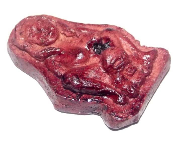Nang Prai Dtanha Glab 'Ongk Kroo' - Nocturnal Entertainment Amulet - 7 Cemetery Earths, Prai Powders with Wan Dork Tong, Bone + Takrut Maha Sanaeh - Pra Ajarn Dtee Yai