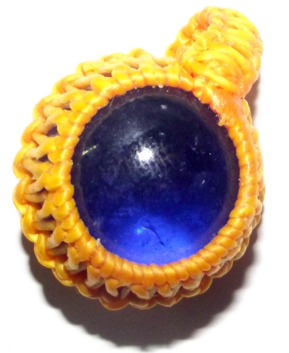 Look Om Dragon Ball (Gaew Sarapat Nerk) - Wishing Crystal (Yellow) - Luang Phu Bpun Tammabalo 2549 BE