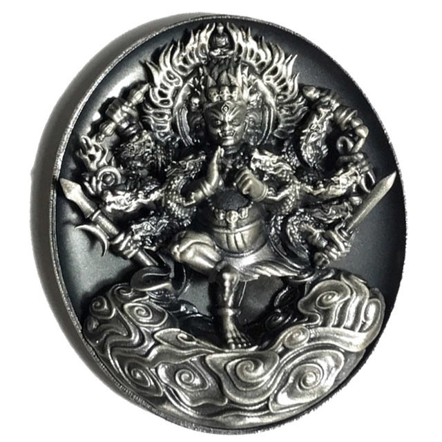 Pra Tanabodee Maha Sethee Champol Nuea Ngern Rom Dam Solid Silver Vajrayana Deity Blessed at Borobudur Only 200 Made