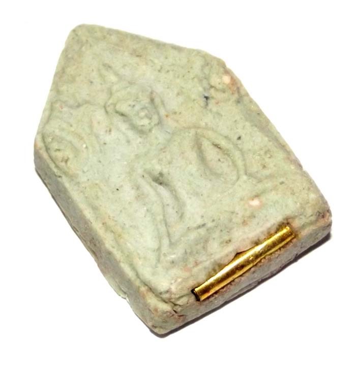 Pra Khun Phaen Jao Sanaeh Hlang Yant Tri Arb Nam Man Sanaeh Jantr Takrut Dtab Sanaeh 'Ongk Kroo' 1 Gold Takrut - Pra Ajarn Taep (Taep  Into)