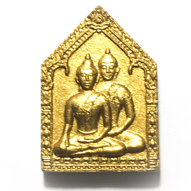 Pra Khun Phaen Sorn Phaen 'Run Koo Baramee' (Gammagarn 'Mi') - Nuea Pong Prai Kumarn Gold Leaf + Silver Takrut + Monk Hair - Luang Por Sakorn - Wat Nong Grub 2548 BE