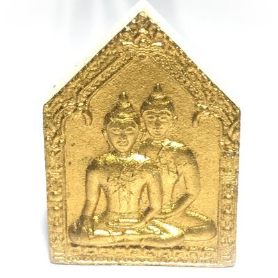Pra Khun Phaen Sorn Phaen &#39;Run Koo Baramee&#39;  (Gammagarn &#39;Mi&#39;) - Nuea Pong Prai Kumarn Gold Leaf + Silver Takrut + Monk Hair - Luang Por Sakorn - Wat Nong Grub 2548 BE