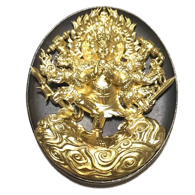 Rian Tanabodee Maha Sethee Champol - Nuea Bronze Pragay Tong Vajrayana Wealth Deity Blessed at Borobudur Indonesia