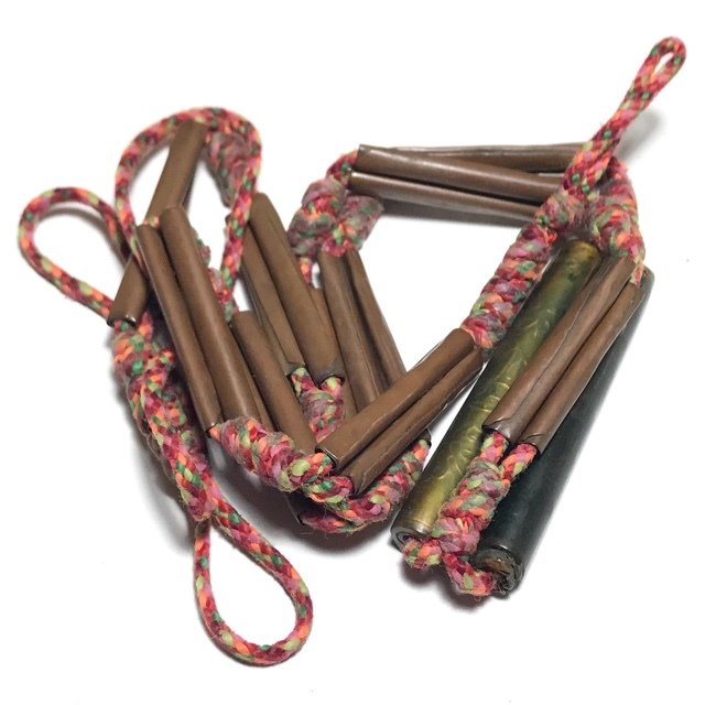 Chueak Takrut Kart Aew 22 Magic Scrolls on Cord Belt Early Era Luang Phu Hongs Prohmabanyo