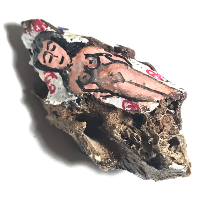 Chin Aathan Mae Nang Prai Dtua Kroo Khmer Ghost Bone 6 x 3 x 2 Cm Prai Powders Yae Hyae Wood Corpse Cloth 5 Gems - Ajarn Surak Khmer Necromancer