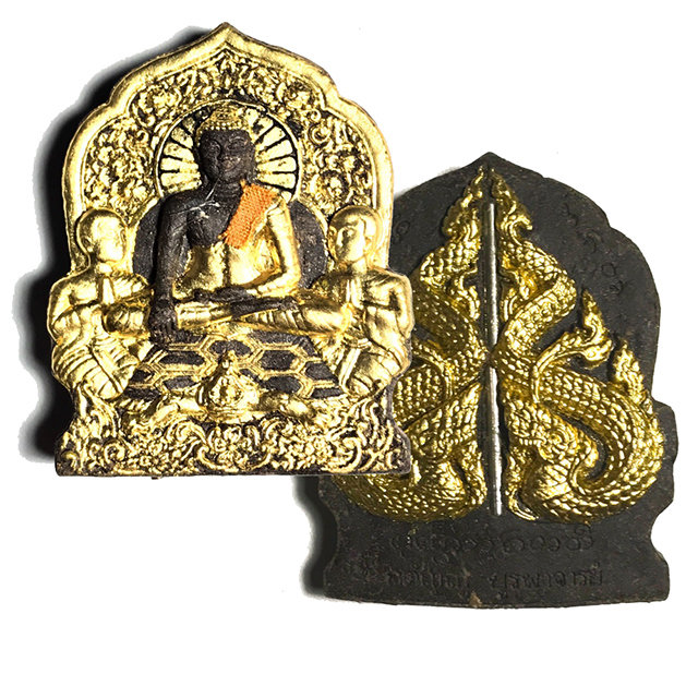 Pra Putta Metta Ongk Kroo Pim B Nuea Maha Wan Pid Tong 5 Takrut Civara Robe &amp; Monks Hairs Kroo Ba Gaet Wat Ban Bpong