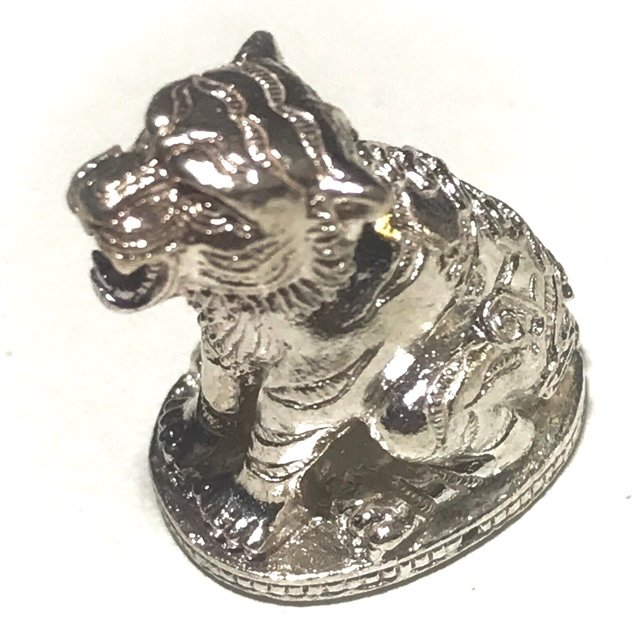Suea Payak Akom Ongk Kroo Solid Silver 2559 BE Blessed by Luang Por Foo Wat Bang Samak + Luang Por Chan Wat Bang Bor Only 99 Made