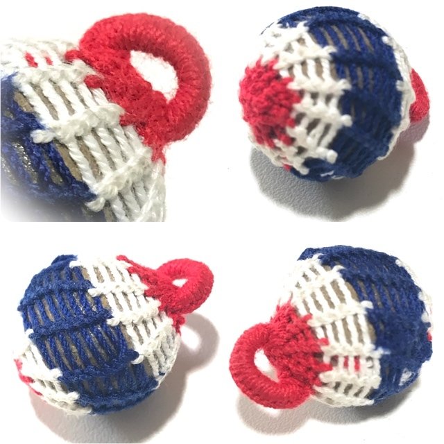 Look Om Chan Hmak Tricolor Cord Wrap Wicha Luang Por Tob Luang Phu Khui Wat Sap Takian