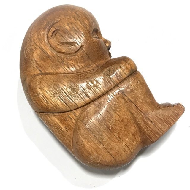 Kumarn Tong Nang Yong Mai Gae 4 Inches Carved Hand Inscribed Bucha Statue Luang Por Bpun