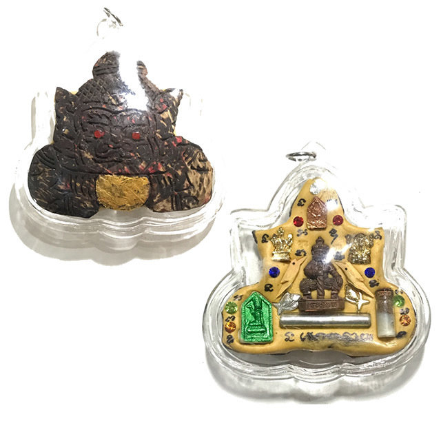 Rahu Kala Ta Diaw Ongk Kroo 10 Gems Taw Waes Suwan Brahma &amp; Ganesh Khunphaen Nangkwak Nam Man Prai 1 Takrut 2 Sariga 2 Pla Tapian Ta Poon Only 3 Made