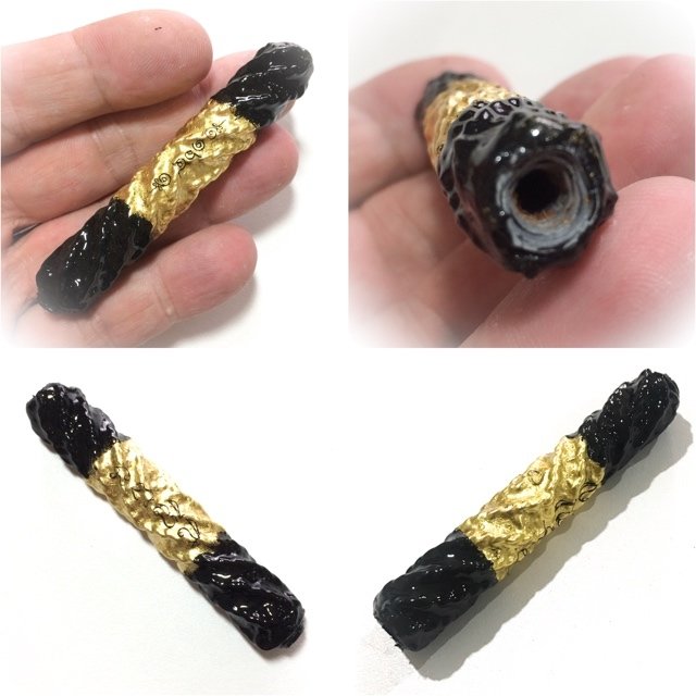 Takrut Dtreung Dtrai Pob Pra Jao Sip Tat 3 Inches Nuea Dtakua Thak Chueak Long Rak Pid Tong 2552 BE Luang Phu Nong Tammachodto