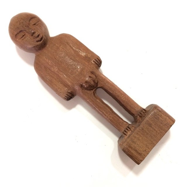 Kumarn Tong Yern Mai Gae 5 Inches Carved Hand Inscribed Bucha Statue Luang Por Bpun
