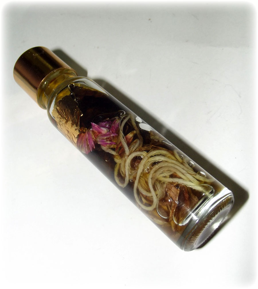 Nam Man Sam Aathan Serm Choke Lap - Three Sorcerous Oils Potion large 20 Ml bottle - Asrom Por Taw Guwen 2556 BE