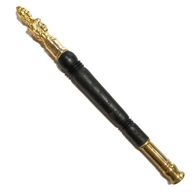 Kata Sri Maha Prohm (Brahma Wand 9 Inches) - Nuea Mai Payung Dam - Rare Black Ngiw Treewood hand spell inscription 1 Takrut - Luang Por Prohm - Wat Ban Suan 2555 BE