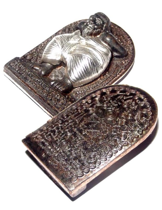 Hun Payont Dta Ba Khaw - Nuea Nava Loha Hnaa Ngern (9 Sacred Metals + Silver Pants) - &#39;Hmeun Yant&#39; Edition (1000 Yantra) 2555 BE - Por Tan Kloi - Only 84 Made