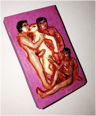 Nang Hmao Pong Ya Sang Sanaeh Kama Sutra Tantric amulet (Purple for Lesbian, Bi/Transexuals) - Por Yai Porn (Khmer)