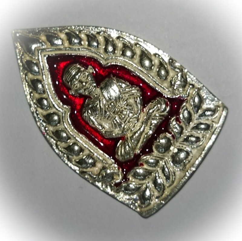 Rian Jao Sua Nirandtarai Ongk Kroo Series No 17 - Invincible Millionaire Amulet - Solid Silver with Rachawadee Enamel Glaze - Pra Ajarn Daeng Opaso 2555 BE