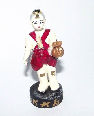 Kumarn Tong Teur Thung Maha Pokasap (red) - Prai Kumarn Bone Powders, &#39;Chin Aathan&#39;, Ashes and Earths - Dtraimas 2555 BE Edition - Luang Por Dam - Wat Pra Puttabat Radtana Kiree