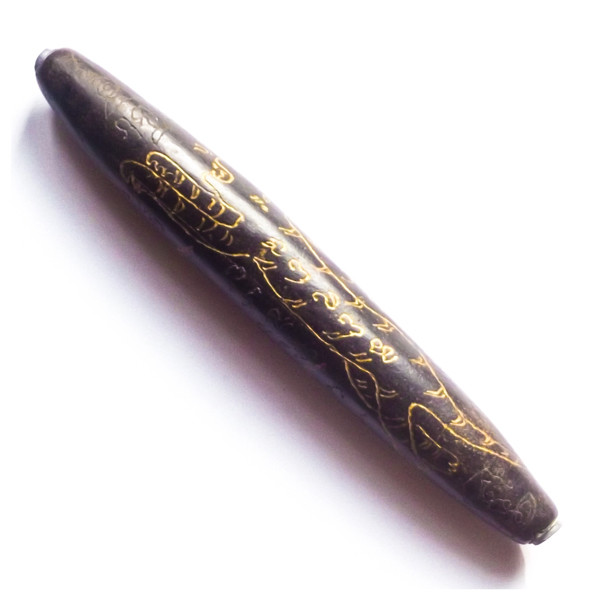 Rare Takrut Suea Phaen Leaping Tiger Yantra Amulet with Chinabanchorn Powders Coating Hand Inscribed Luang Phu Khai