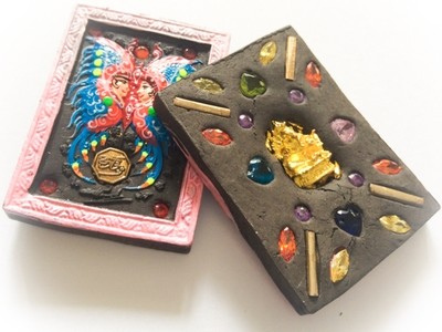 Taep Jamlaeng Butterfly King- Pim Glang Sariga Dong -Pink Frame Sacred Black Sariga &amp; Maha Taep Powders - (1 Golden Ganesha Bucha 1 Look Namo Plug+ 4 Silver Takrut and 21 Gems)- Sae Yid 60 Edition