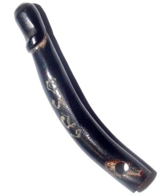Palad Khik Nuea Galabangha Gao (Ancient Black Coral) - hand inscription from Luang Por Sakorn of Wat Nong Grub 2537 BE (rare only very few made)