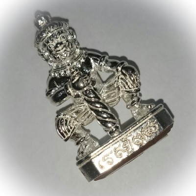 Taw Waes Suwan Asura Deva Ongk Kroo - Solid Silver - Only 19 Made! - Sacred Dork Tong Powders + Solid Silver Takrut Sariga - Ta Poon (Forest Lay Sorceror)