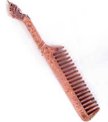Hwee Maha Mongkol (Large 12 Cm) Money Comb of Great Blessings with Naga Head Handle - Nuea Nava Loha (9 Sacred Metals) - Luang Phu Maha Kam Daeng  - Sadta Mongkol Edition 2555 BE