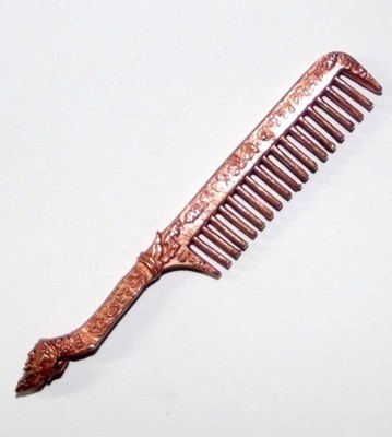 Hwee Maha Mongkol (Small 6.2 Cm) Money Comb of Great Blessings with Naga Head Handle - Nuea Nava Loha (9 Sacred Metals) - Luang Phu Maha Kam Daeng  - Sadta Mongkol Edition 2555 BE