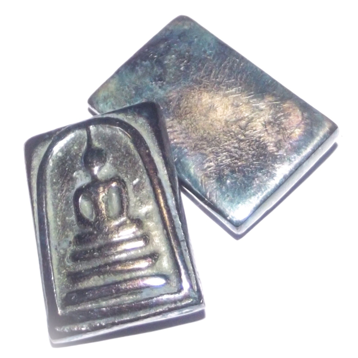 Pra Somdej Benjapakee amulet - Lek Lai Nam Neung See Peek Malaeng Tap (Buddha subduing Mara made from Pure Lek Lai) - Luang Por Huan