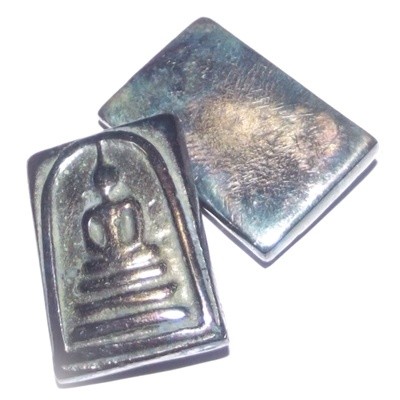 Pra Somdej Benjapakee amulet - Lek Lai Nam Neung See Peek Malaeng Tap (Buddha subduing Mara made from Pure Lek Lai) - Luang Por Huan