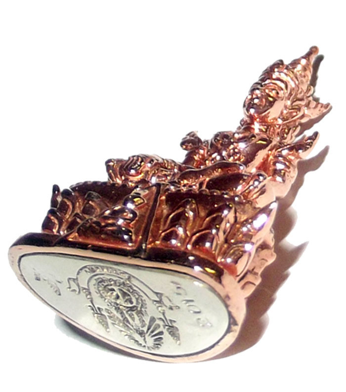Pra Kring Nang Paya Song Krueang Pim Lek (Small) 3.2 x 2 Cm - Pink Gold + Solid Silver Base - Sethee Nang Paya 2556 BE Edition - Wat Nang Paya Pra Kring Nang Paya Song Krueang Pim Lek (Small) 3.2 x 2 Cm - Pink Gold + Solid Silver Base - Sethee Nang Paya 2556 BE Edition - Wat Nang Paya