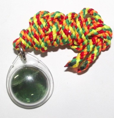 Hlai Khiaw Paetch Nam Pi - Green Lek Lai Nam Pi Anti Weaponry, Illness and Black Magic Amulet - Wat Cham Song, Uttaradit