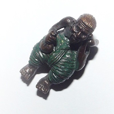 Hun Payont Por Gae Ta Ba Khaw 1st Edition 2548 BE - Nuea Nava Loha - Green Painted Pants - Por Tan Kloi Anomo - Wat Phu Khao Tong