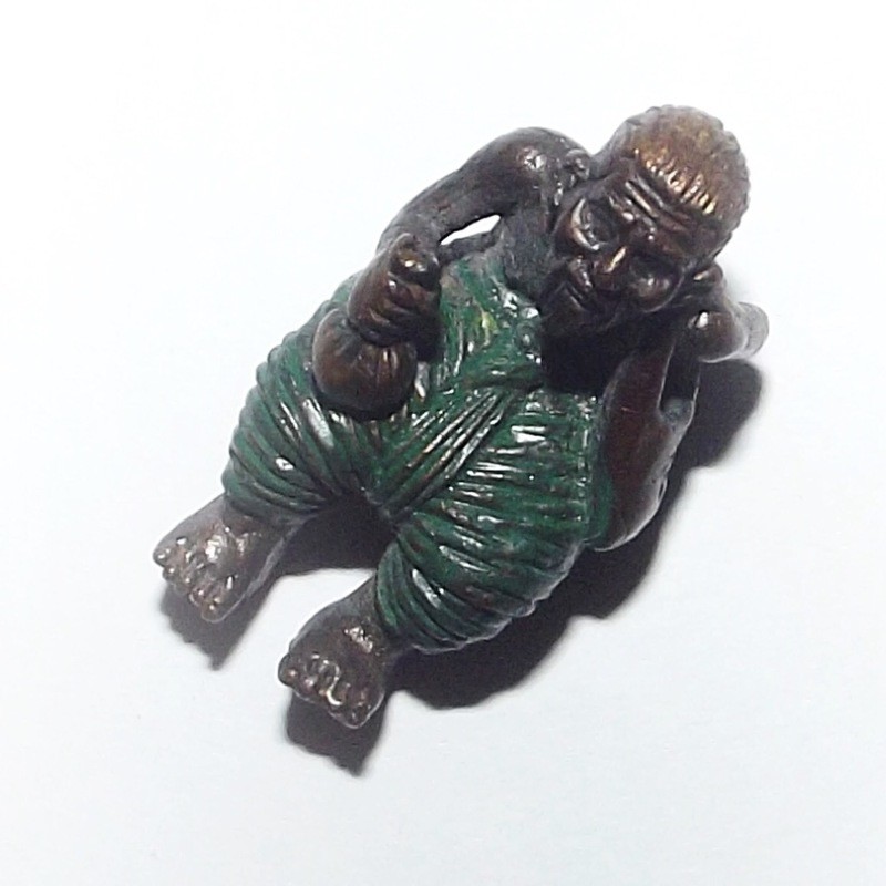 Hun Payont Por Gae Ta Ba Khaw 1st Edition 2548 BE - Nuea Nava Loha - Green Painted Pants - Por Tan Kloi Anomo - Wat Phu Khao Tong