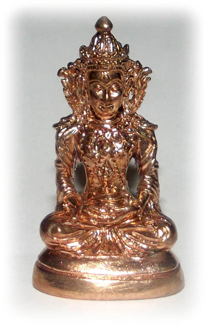 Pra Kring Tan Jai Jet Kampir - Nuea Nava Loha (Nine Sacred Metals) Hand Inscription on Base - &#39;Sang Hor Chan Edition&#39; 2555 BE - Kroo Ba Lerd Wat Tung Man Dtai