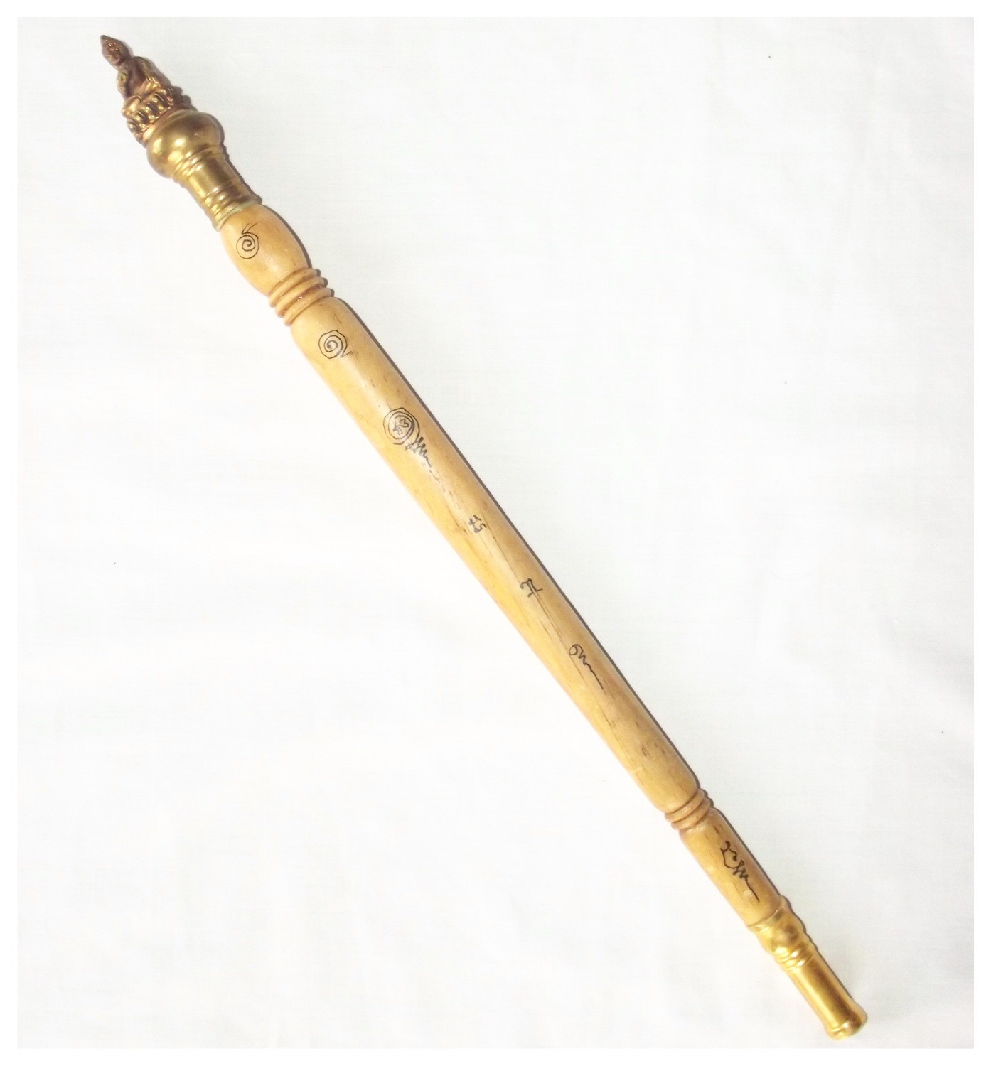 Kata Pra Kring Srivichai - Medicine Buddha Ritual Wand 16 Inches - Holy Payung Wood - Protection, Blessings &amp; Healing - Luang Por Prohm