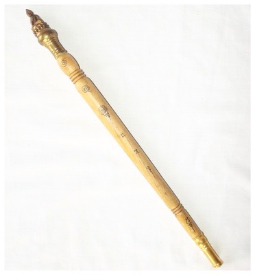 Kata Pra Kring Srivichai - Medicine Buddha Ritual Wand 16 Inches - Holy Payung Wood - Protection, Blessings &amp; Healing - Luang Por Prohm