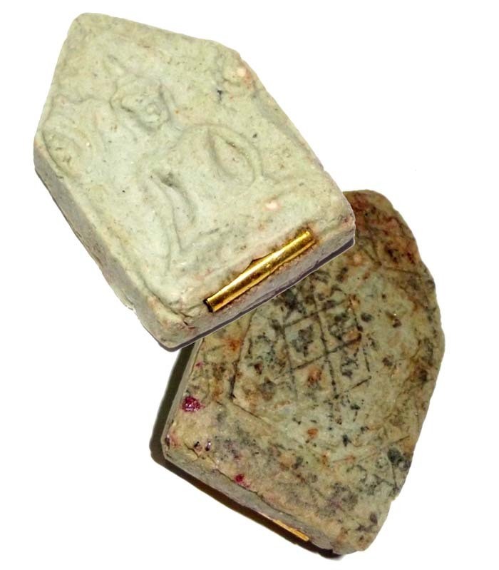 Pra Khun Phaen Jao Sanaeh Hlang Yant Tri Arb Nam Man Sanaeh Jantr Takrut Dtab Sanaeh &#39;Ongk Kroo&#39; 1 Gold Takrut - Pra Ajarn Taep (Taep  Into)