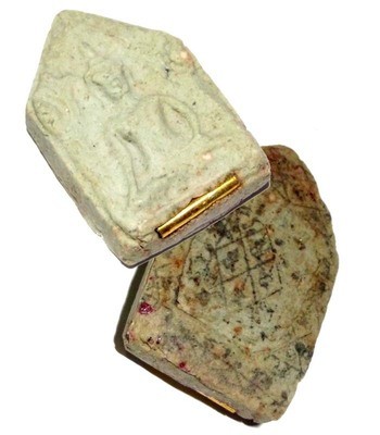 Pra Khun Phaen Jao Sanaeh Hlang Yant Tri Arb Nam Man Sanaeh Jantr Takrut Dtab Sanaeh &#39;Ongk Kroo&#39; 1 Gold Takrut - Pra Ajarn Taep (Taep  Into)