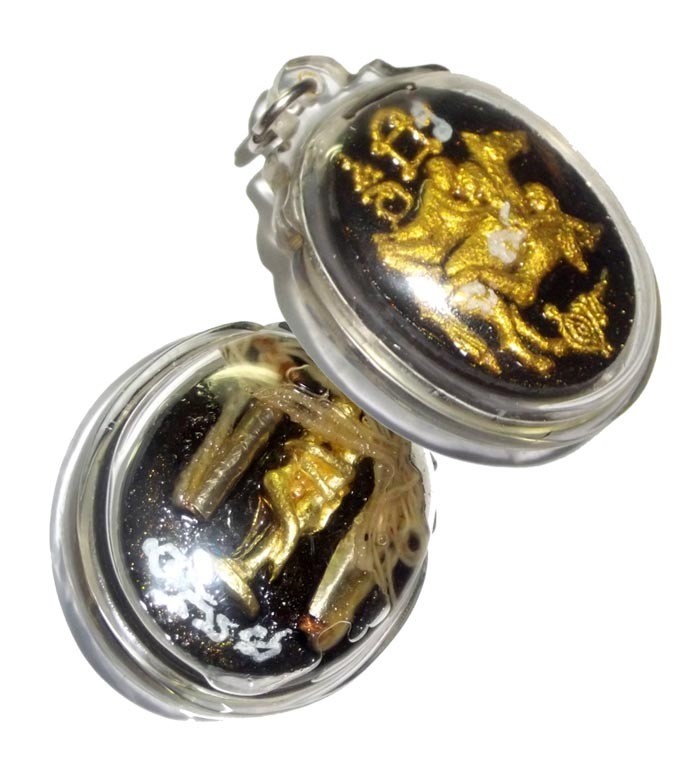 In Ma Saep Nang Dtamrap Khom Lao Pruan (Khmer Lao Wicha) - Prai Maha Sanaeh Powders + In Koo + 2 Takrut Pismorn + Hand Inscription - Luang Por Khandti - Wat Gadta Sila Pha Sak 2555 BE
