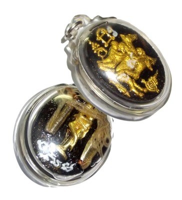 In Ma Saep Nang Dtamrap Khom Lao Pruan (Khmer Lao Wicha) - Prai Maha Sanaeh Powders + In Koo + 2 Takrut Pismorn + Hand Inscription - Luang Por Khandti - Wat Gadta Sila Pha Sak 2555 BE