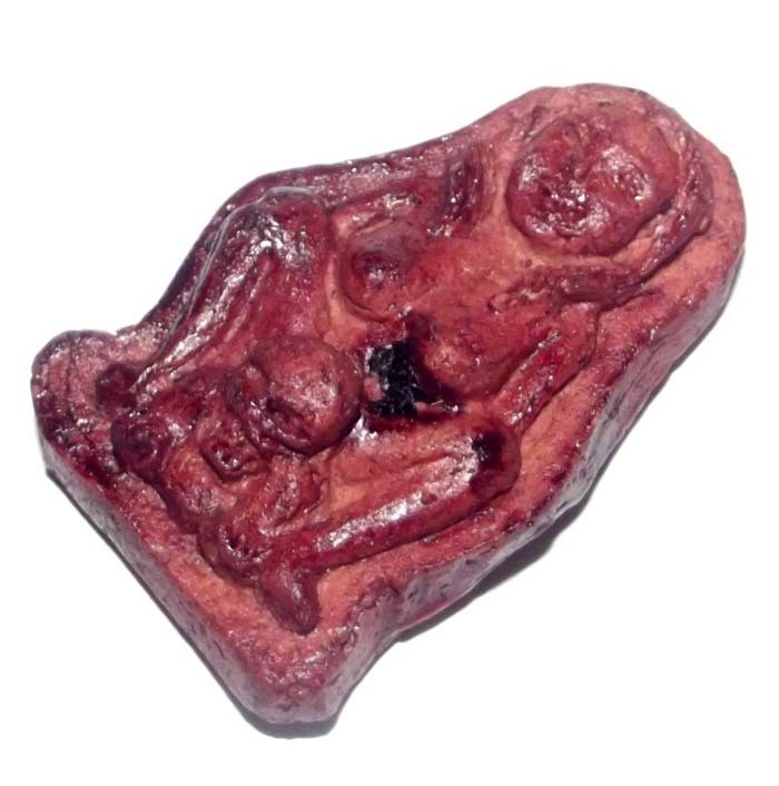 Nang Prai Dtanha Glab &#39;Ongk Kroo&#39; - Nocturnal Entertainment Amulet  - 7 Cemetery Earths, Prai Powders with Wan Dork Tong, Bone + Takrut Maha Sanaeh - Pra Ajarn Dtee Yai