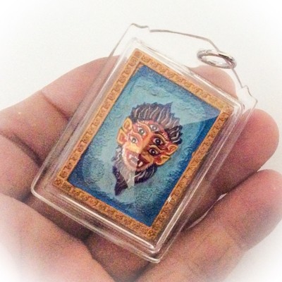 Taep See Hoo Ha Dta (Pim Klang) - 4 Ears 5 Eyed Transformation of Indra Amulet - 4 Takrut 4 Money Spiders + Rahu God - Kroo Ba Krissana Intawano Sae Yid 60 Edition