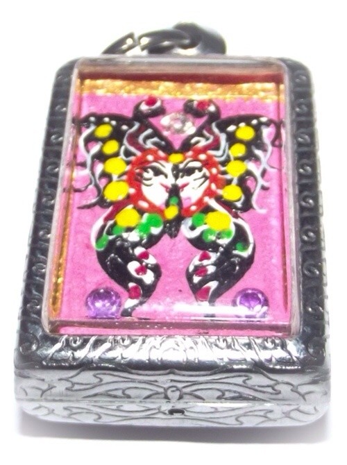 Taep Jamlaeng Butterfly King Amulet Pim Lek &#39;Lai Sen&#39; edition 2553 BE - 16 Gems - Kroo Ba Krissana